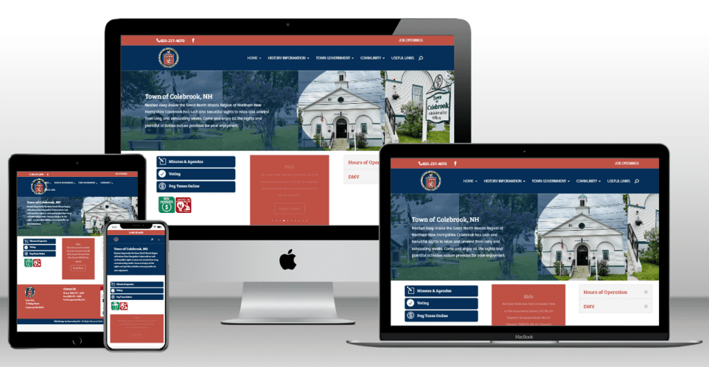 Town of Colebrook NH New Home Page Design