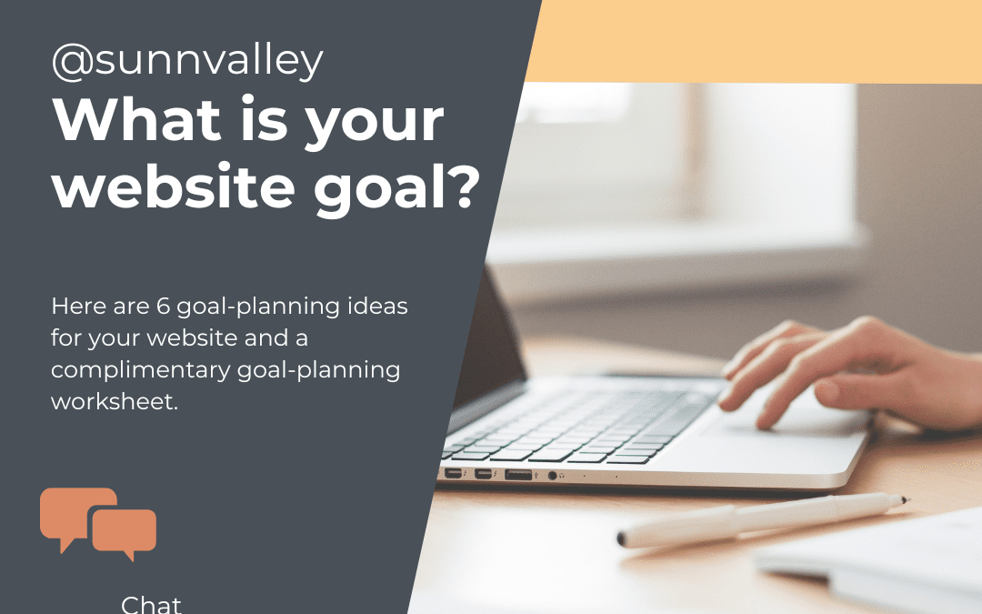 Setting website goals and sticking to them.