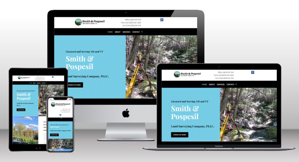 Smith and Pospesil Survey Company, Littleton, NH Web Design