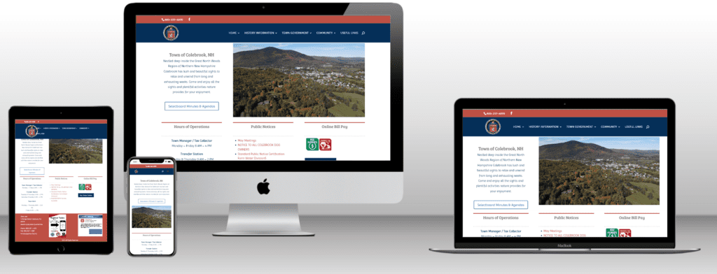 Web Design Case Study for Town of Colebrook, NH Web Design