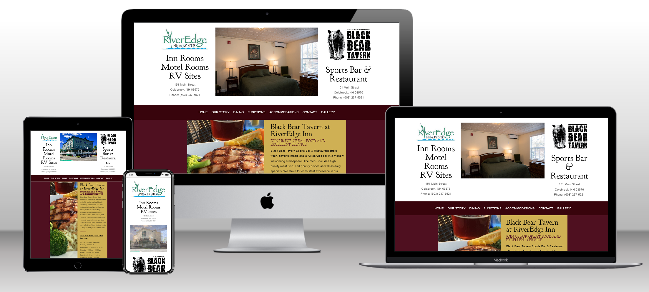 Black Bear Tavern, Colebrook, NH Web Design