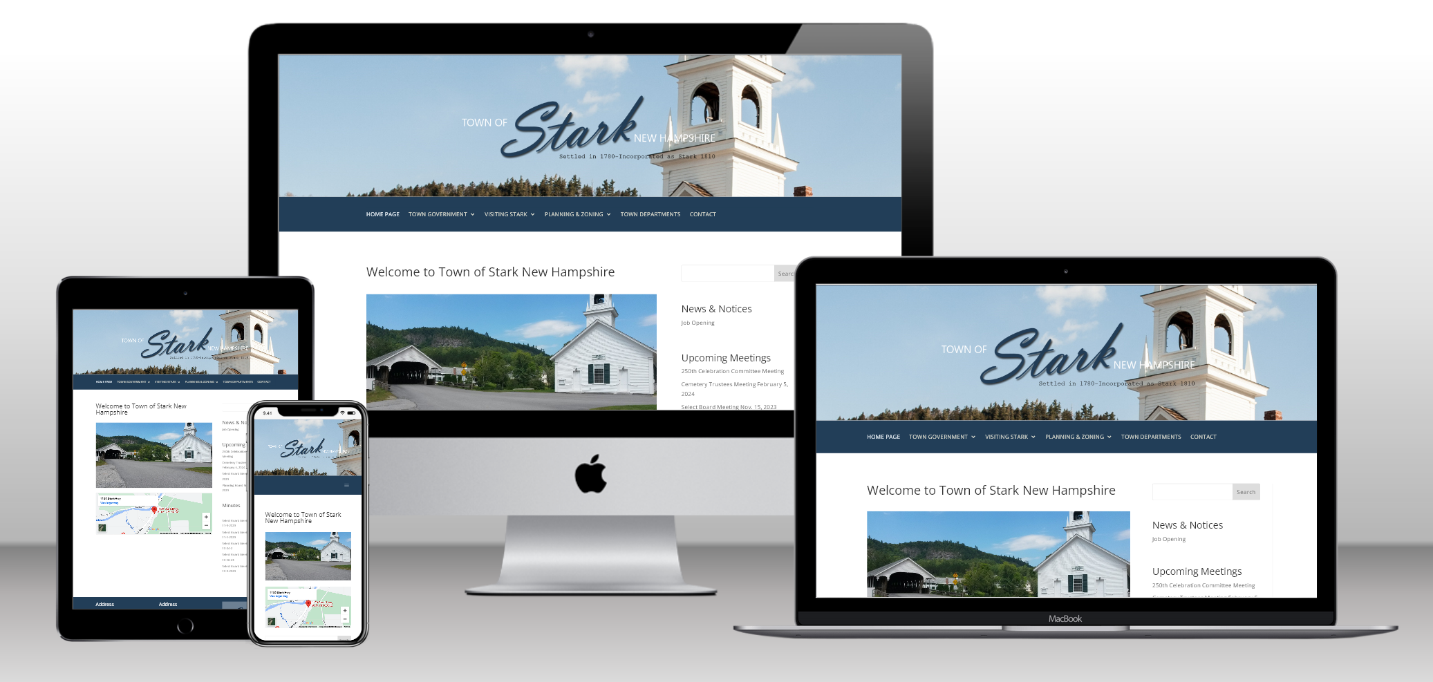 Town of Startk web design by Sunnvalley LLC.