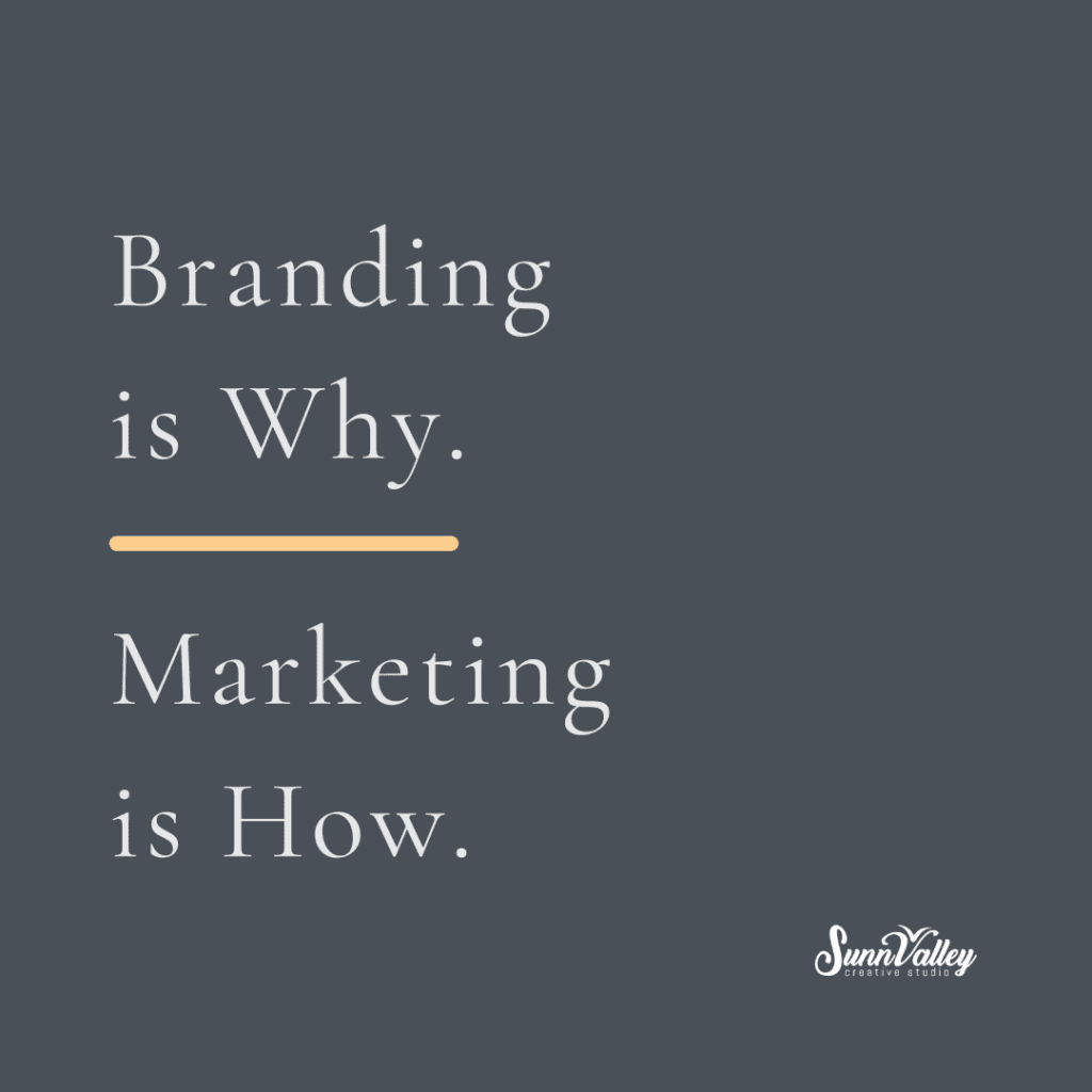 Branding is Why.  Marketing is How.