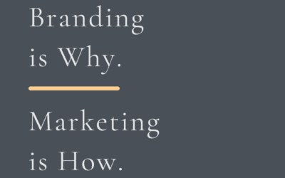 Branding Is Why and Marketing Is How