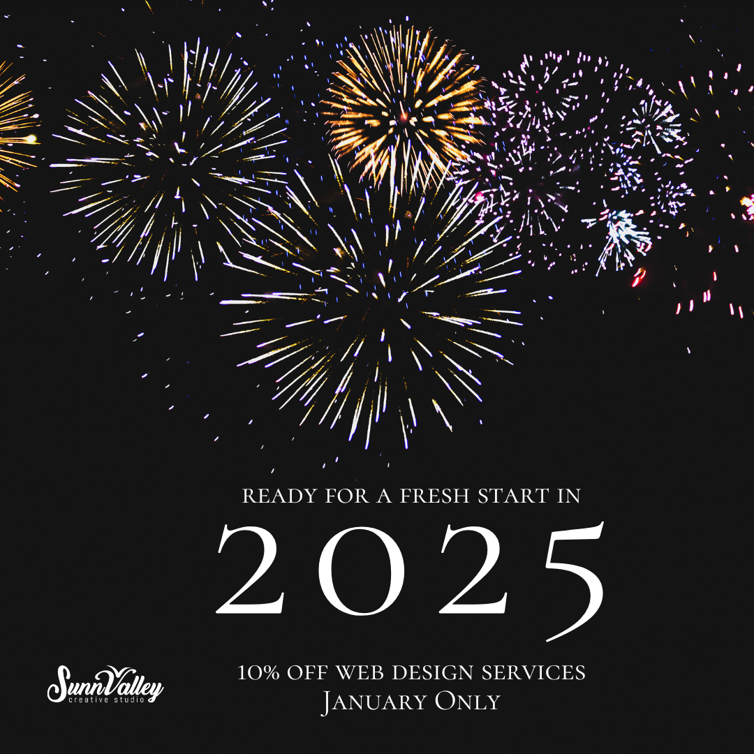 January Fresh Start Web Design Services 10% off.