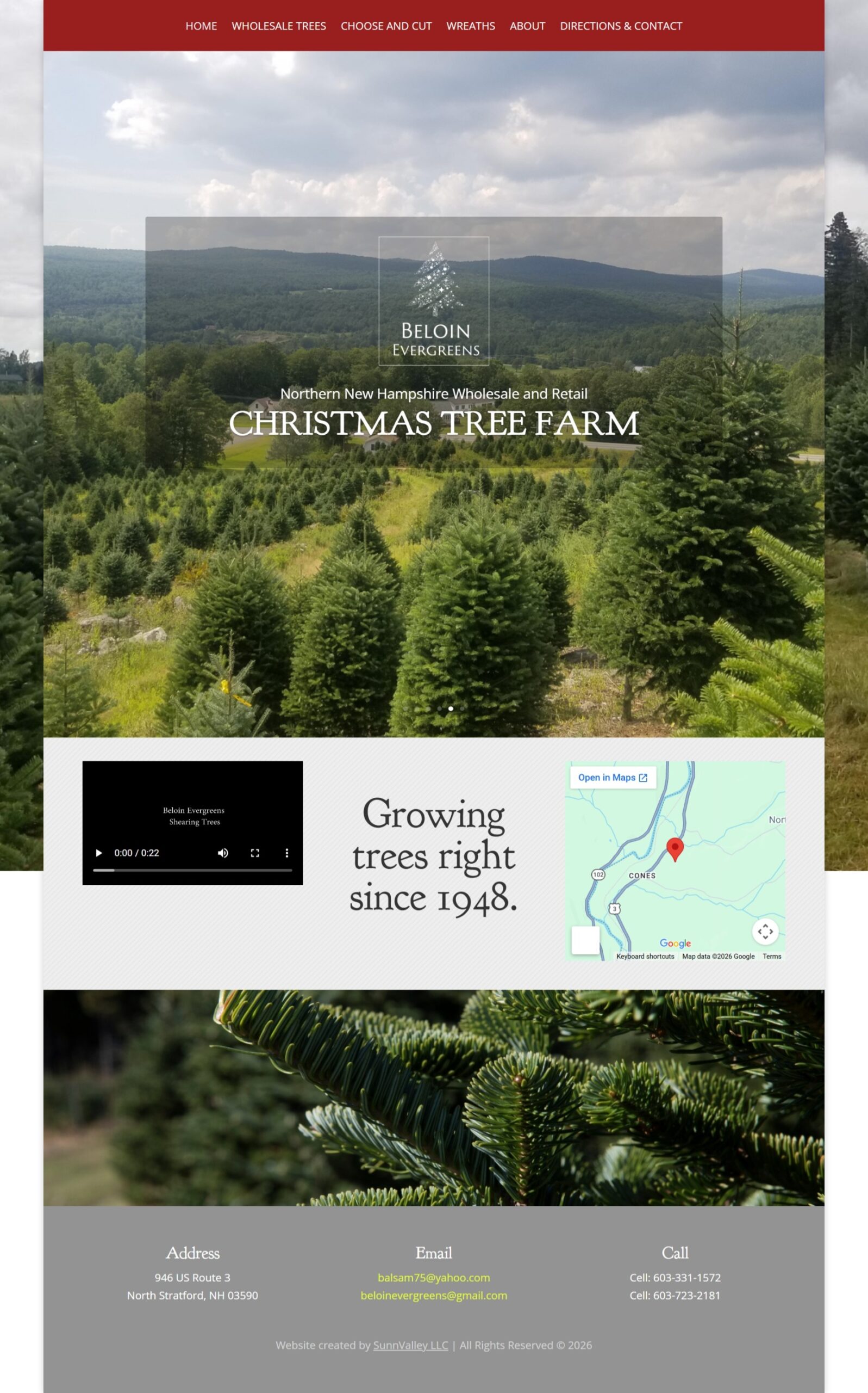 Pioneer Farm Education Center website design by SunnValley LLC, Columbia, NH