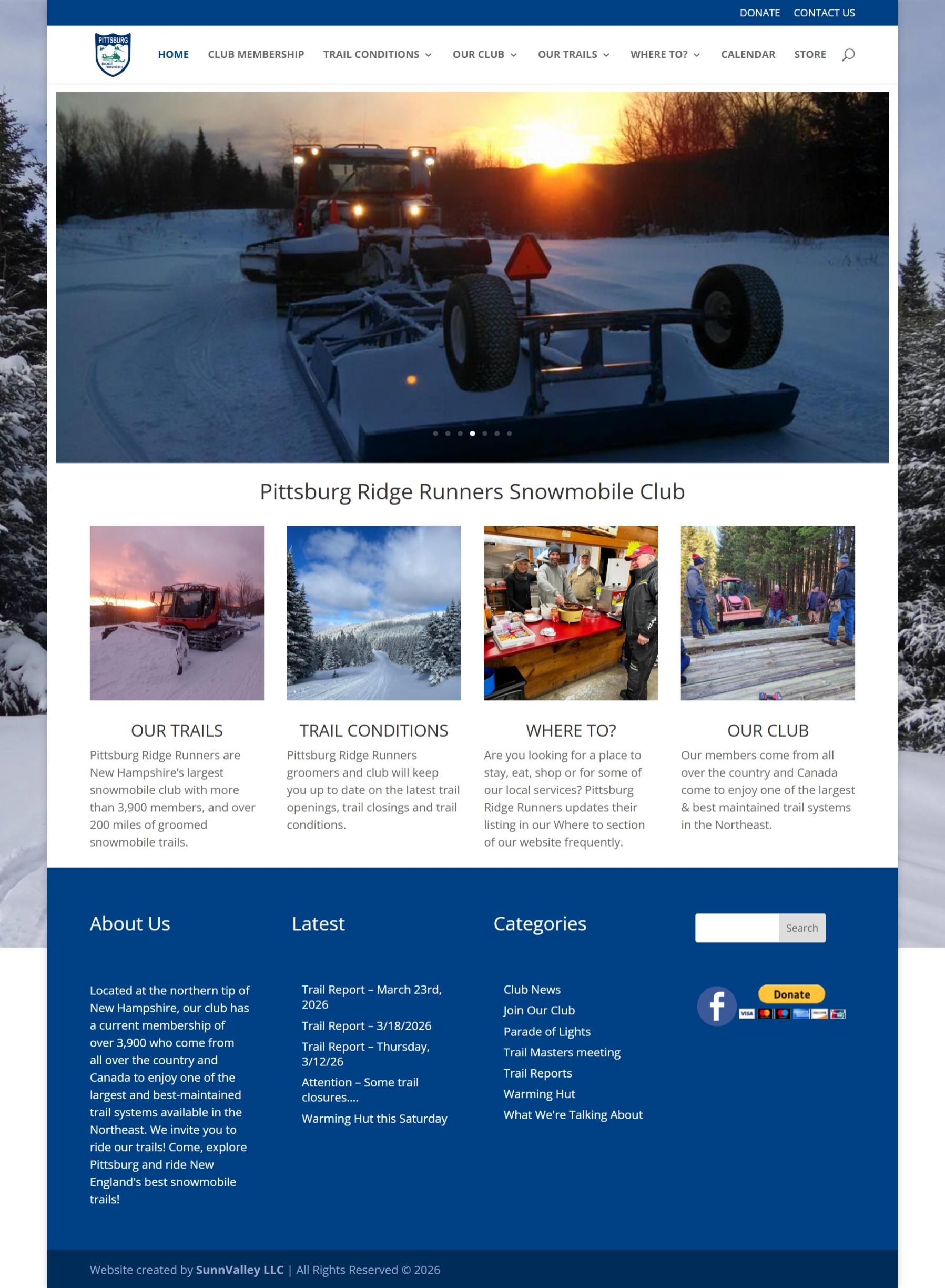 Pittsburg Ridge Runners E-Commerce Website designed by SunnValley, NH Web Design Company